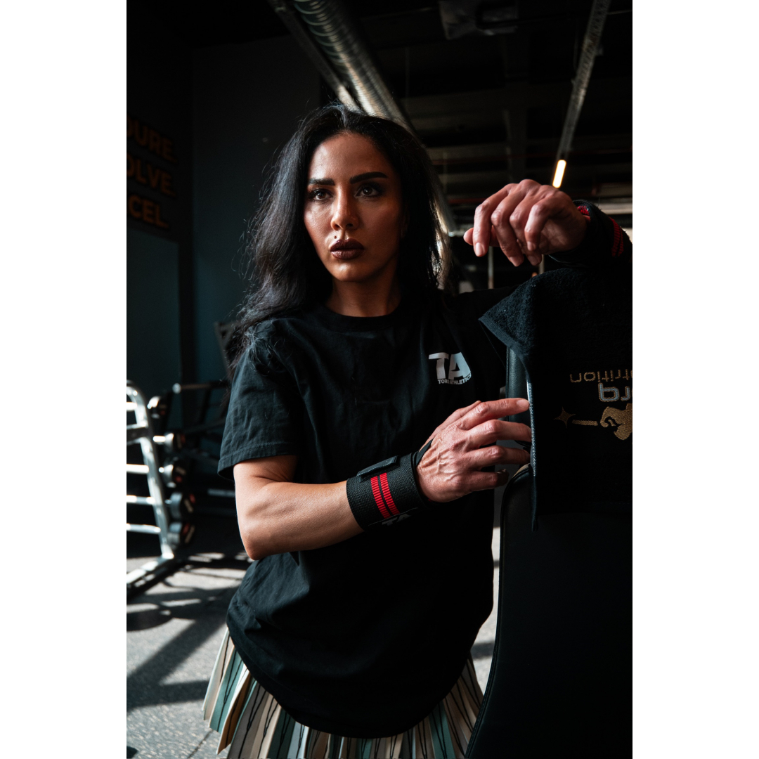 Torq Athletics Pro Wrist Wraps  Siyah Kırmızı 
