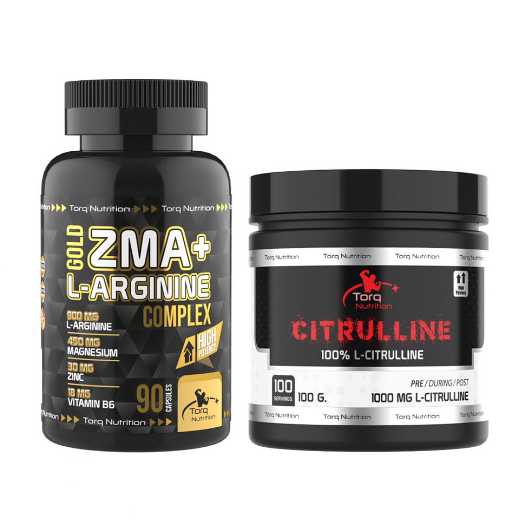 ZMA+ARGİNİNE COMPLEX 90 KAPS. + CITRULLİNE L-Citrulline 100 GR