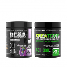 CREATORQ %100 MİCRONİZED CREATİNE MONOHYDRATE 300 GR + BCAA 2:1:1 - 500 GR