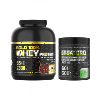 GOLD %100 Whey Protein Tozu 2300 G + CREATORQ %100 Micronized Creatine Monohydrate 300 G GOLD %100 Whey Protein Tozu 2300 G + CREATORQ %100 Micronized Creatine Monohydrate 300 G