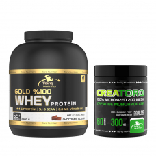 GOLD %100 WHEY PROTEİN 2300 GR + CREATORQ %100 MİCRONİZED CREATİNE MONOHYDRATE 300 GR