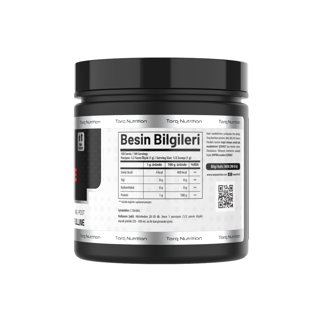 CITRULLINE %100 L-Citrulline Aromasız 100 Gr - 100 Servis