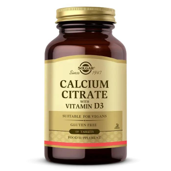Solgar Calcium Citrate with Vitamin D 3 60 Tablet