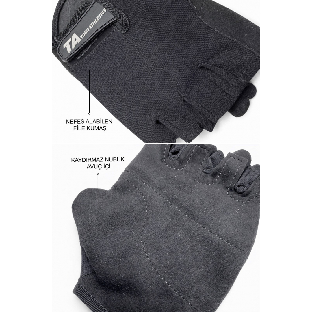 Fitness Eldiveni Siyah L Beden 