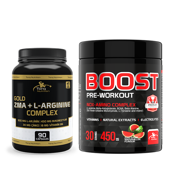 ZMA+ARGİNİNE COMPLEX 90 KAPS. + BOOST PREWORKOUT